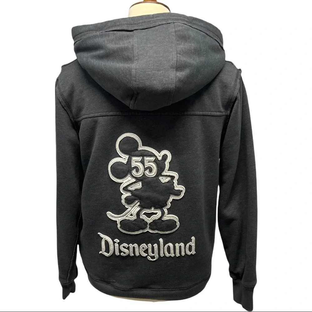Disney Parks 55th Anniversary Shaggy Fleece Lined Full Zipper MickeyHoodie - Picture 5 of 14